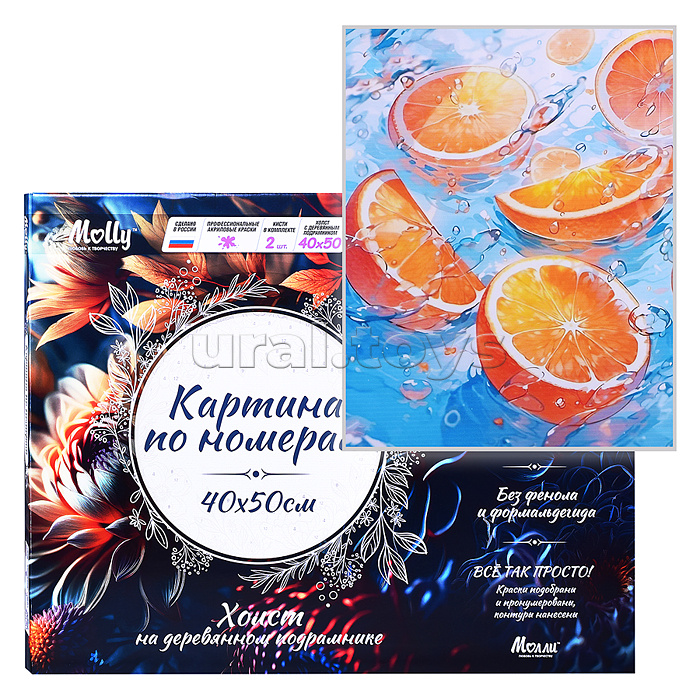 Картина по номерам 40х50 "Апельсины" 17 цветов