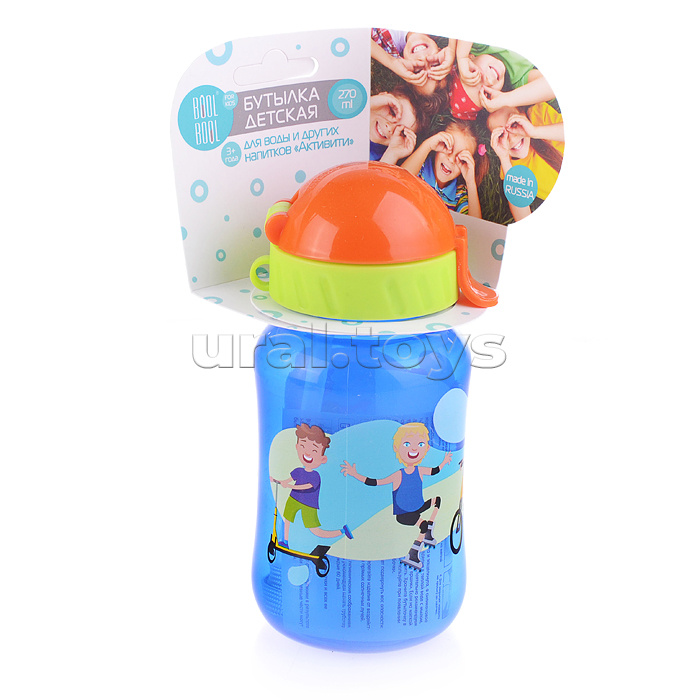 Бутылка для воды и других напитков, со шнурком, 270ml, в ассортименте Бутылка для воды и других напитков, со шнурком, 270ml, в ассортименте