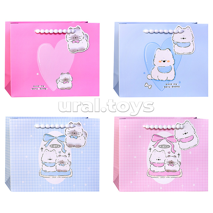 Пакет подарочный "Пушистик" 24,5*29,5*9,5см.