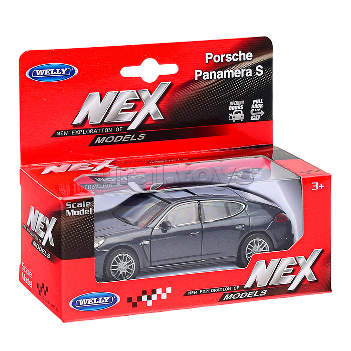 Машинка 1:38 Porsche Panamera S, пруж. мех., цвет в асс. Машинка 1:38 Porsche Panamera S, пруж. мех., цвет в асс.