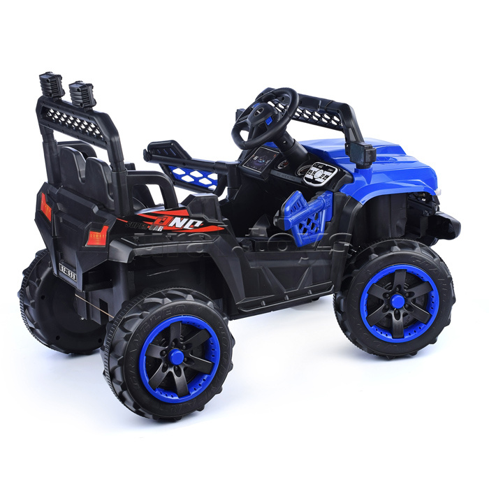 Электромобиль "Автокросс" на аккумуляторе, с р/у управлением, в коробке (синий)