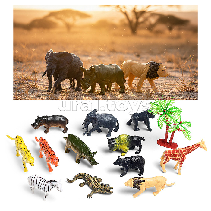 Набор животных "Забавные зверята" в пакете