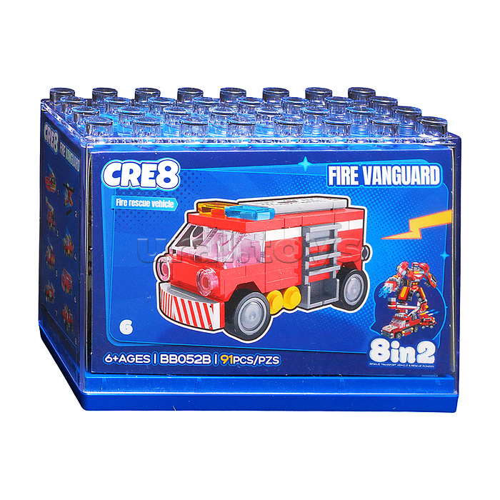 Конструктор "Робот-пожарный" 8 в 1 в коробке
