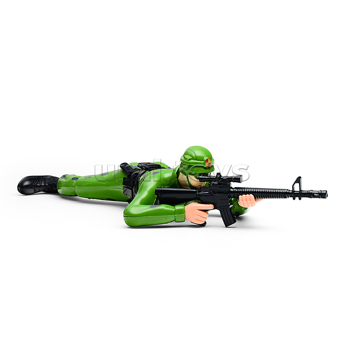 Солдат "Разведка" на батарейках, на листе