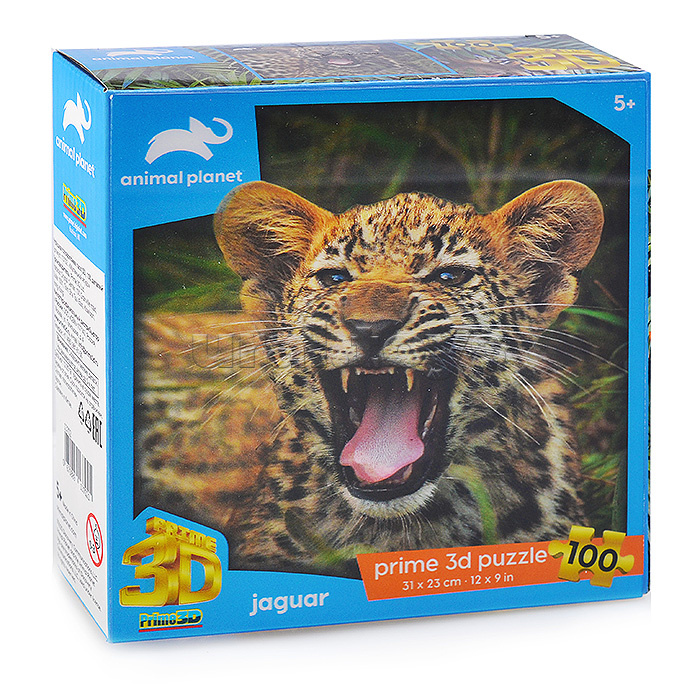 Пазл Super 3D «Маленький ягуар», 100 детал., 5+