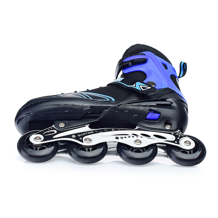 Роликовые коньки раздвижные, PU колёса, размер L, черно-синие, в сумке