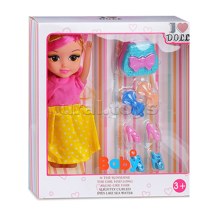 Кукла Мила (с аксессуарами для кормления) в коробке