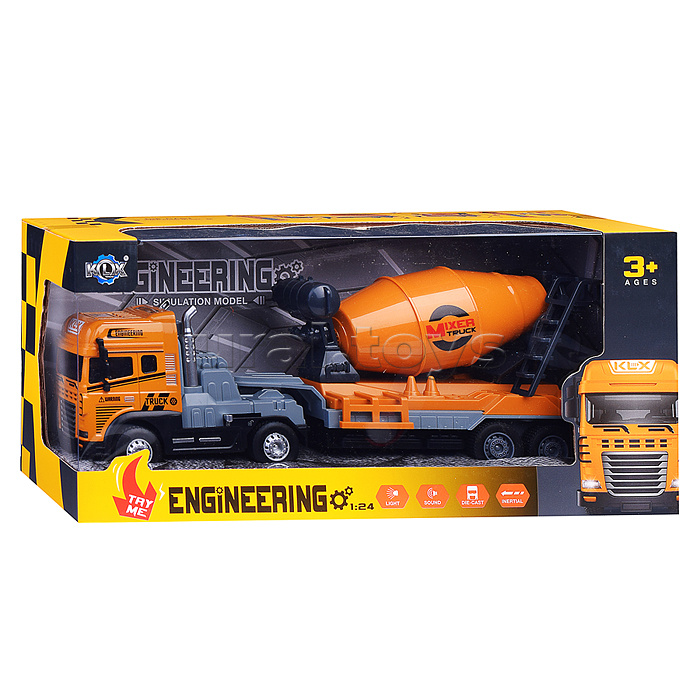 Машина "Смесимешательная" 1:24 (свет,звук) в коробке