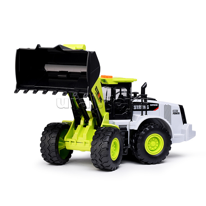 Машина "Бульдозер" (свет, звук) в коробке (зеленый)