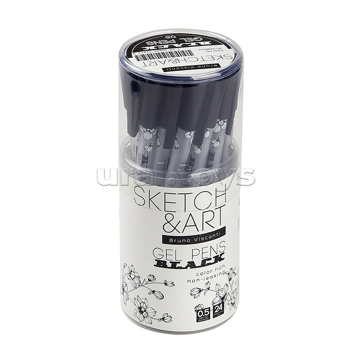 Ручка Sketch&Art "UniWrite.BLACK"  гелевая, 0.5 мм, черная