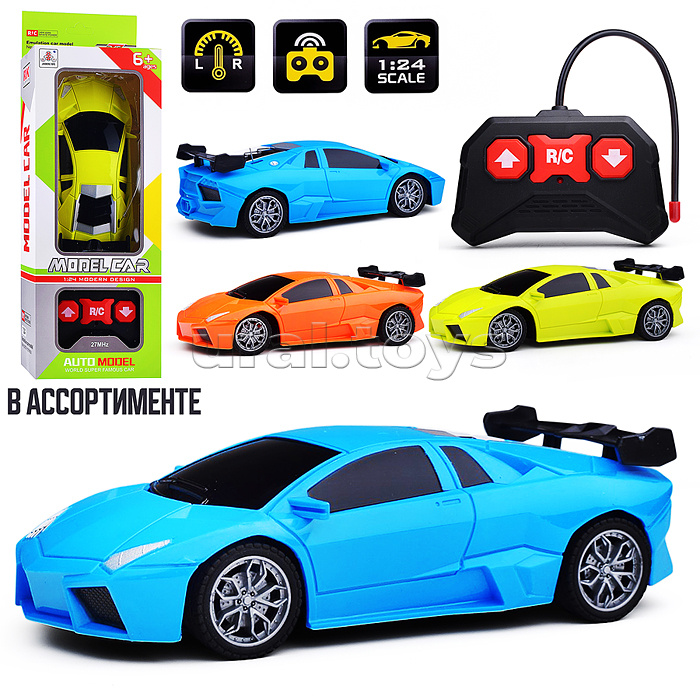 Машина "Быстрые колеса" 1:24 р/у 27 MHz, в коробке