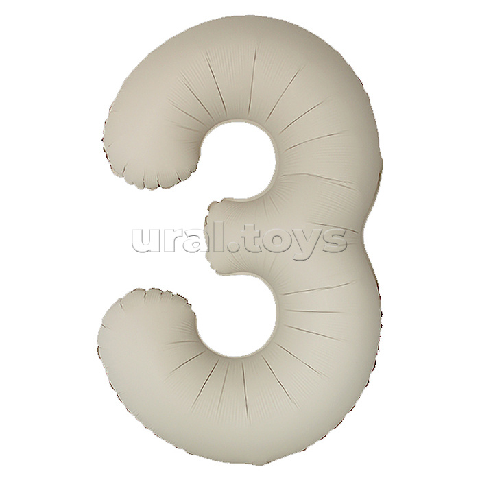 Шар (40''/102 см) Цифра, 3 Slim, Кремовый Латте, Матовый, 1 шт. в уп. Шар (40''/102 см) Цифра, 3 Slim, Кремовый Латте, Матовый, 1 шт. в уп.