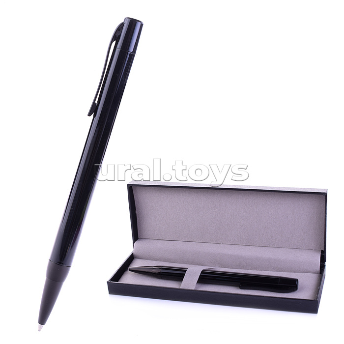 Ручка шариковая с поворотным механизмом Elatio B, синяя, пулевидный пиш.узел 0,7 мм, сменный стержень 98 мм типа Parker, корпус металлический, подарочная упаковка