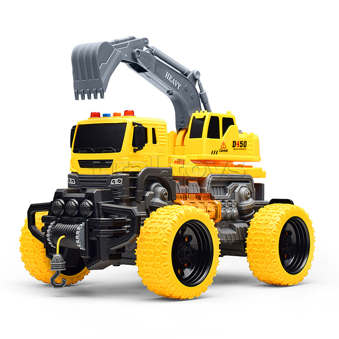 Машина "ТехноЛидер" 1:16 (свет, звук) в коробке (цвет желтый)