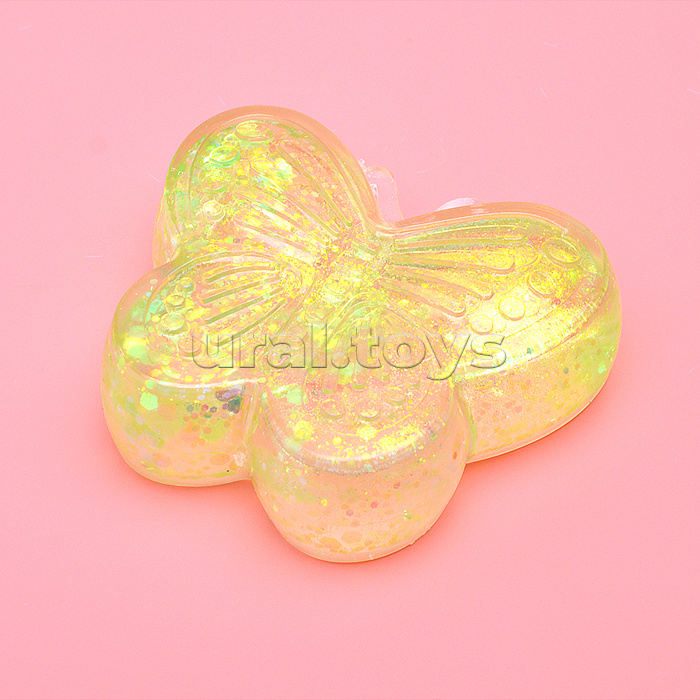 Игрушка -антистресс "Бабочка блестящая"