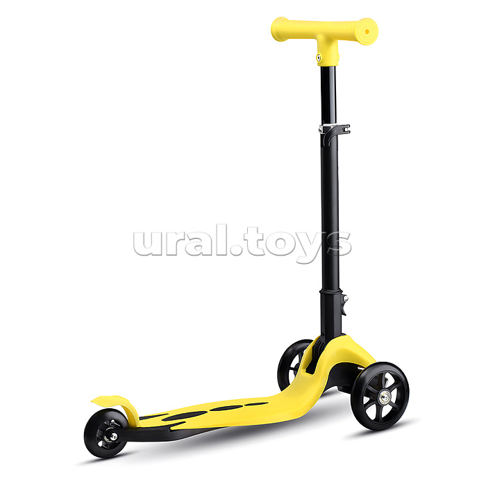 Самокат трёхколёсный ROCKET колёса PU, цвет желтый
