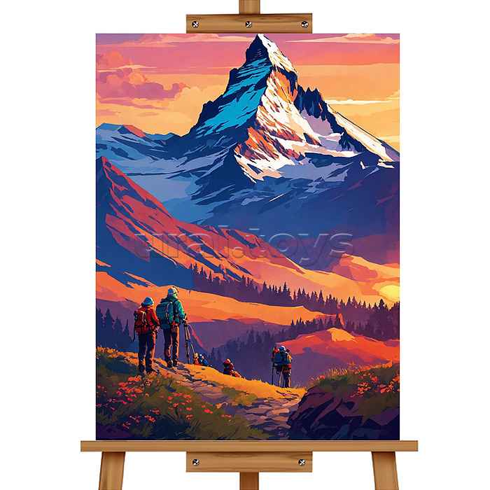 Набор для рисования "Картина по номерам 40*50 см. Поход в горы"