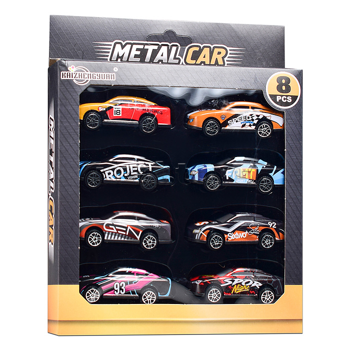 Набор машин "Супер-гонщики" металл, в коробке