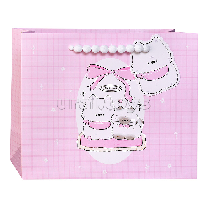 Пакет подарочный "Пушистик" 24,5*29,5*9,5см.