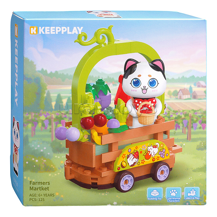 Конструктор "Тележка с фруктами" (125 дет.) в коробке