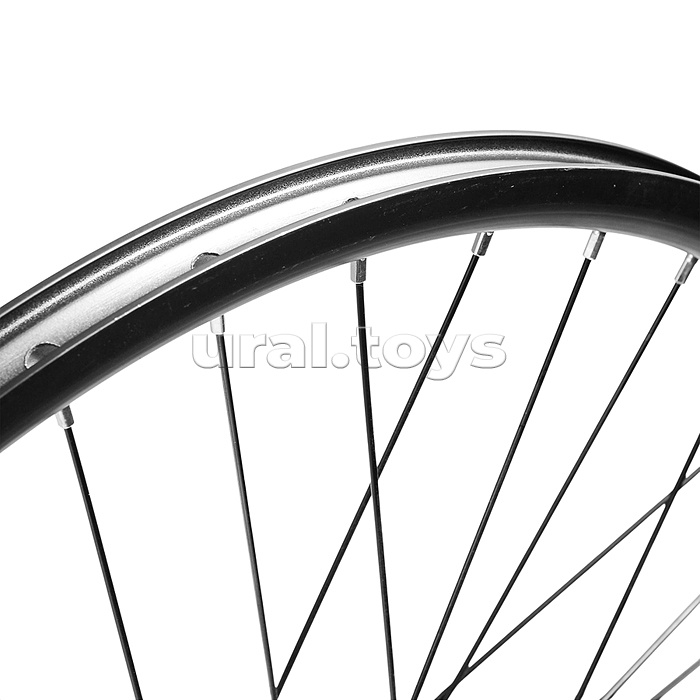 Колесо велосипедное 24" переднее, алюминий, диск 6-болт, с гайками