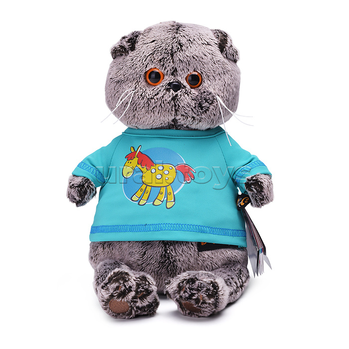 Кот Басик в лонгсливе с лошадкой