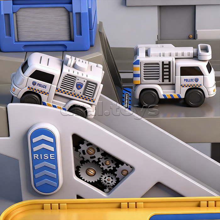 Парковка "Служебный паркинг" (свет, звук, 3 металл машины, самолет) в коробке