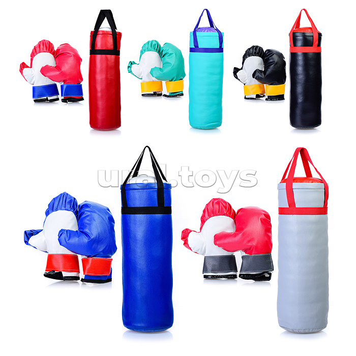 Детский боксерский набор, груша 50*18см, игровые перчатки, цвета в ассортименте