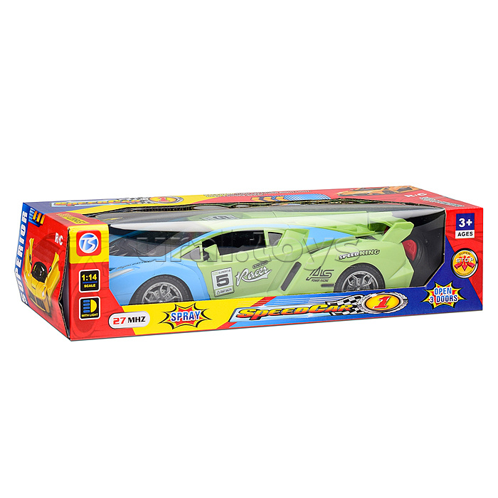 Машина "Яркий заезд" р/у, 27 MHz, в коробке