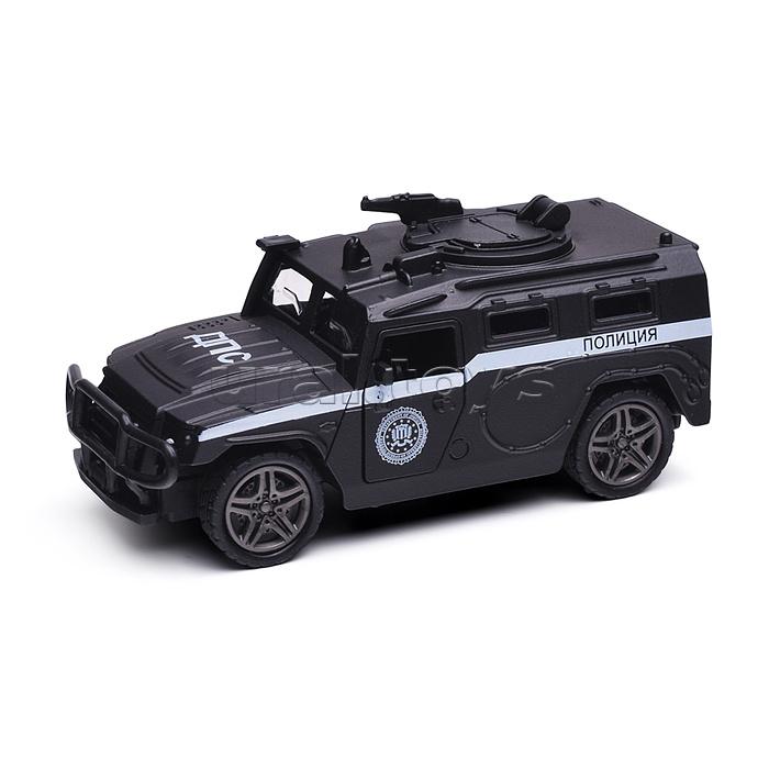 Инерционная машинка Служебный Джип die-cast,1:32, открывающиеся двери