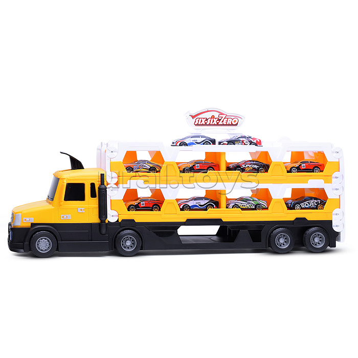 Автовоз "Тягач" желтый, в коробке Автовоз "Тягач" желтый, в коробке