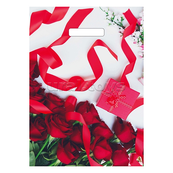 Пакет ПЭ с вырубной ручкой 29x40см (Подарок для неё)