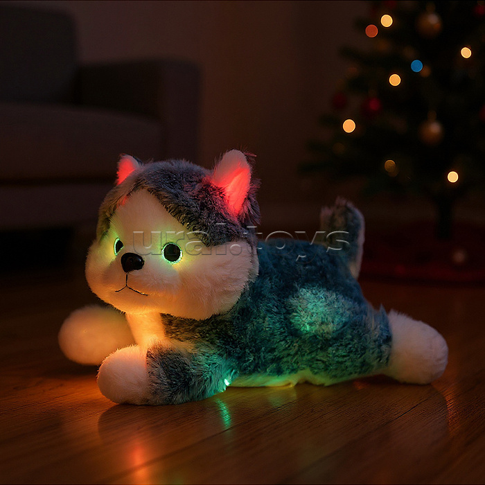 Мягкая игрушка "Собака" светится в темноте 35 см.