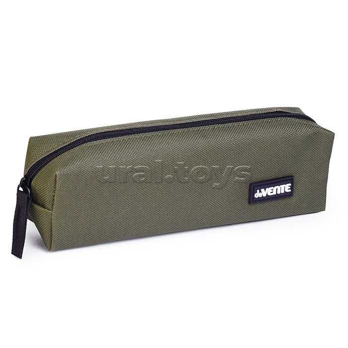 Пенал "Khaki" 21x6x4 см, прямоугольный для 30 предметов, текстильный, на молнии, с каучуковой аппликацией, хаки Пенал "Khaki" 21x6x4 см, прямоугольный для 30 предметов, текстильный, на молнии, с каучуковой аппликацией, хаки
