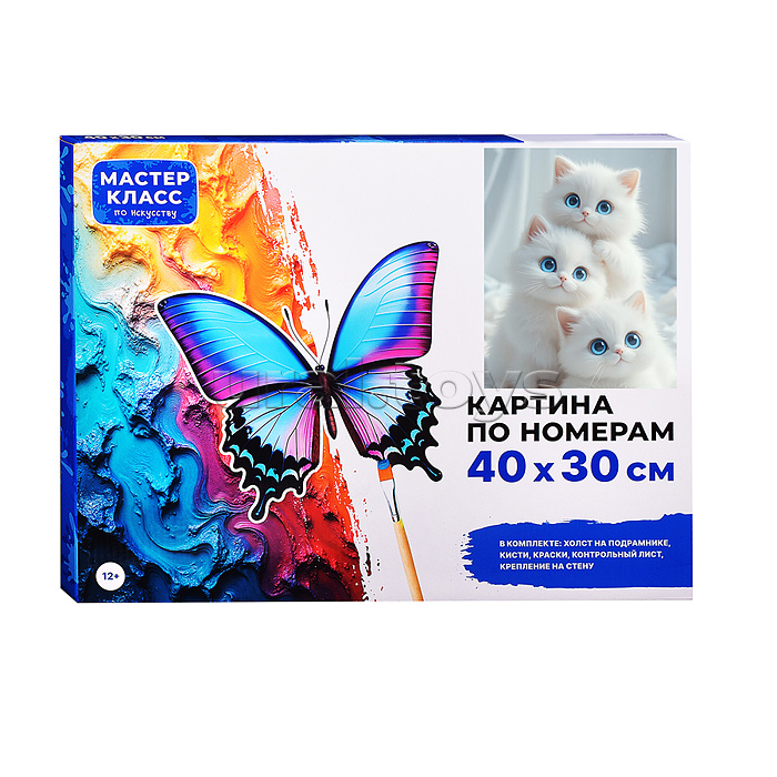 Набор для рисования "Картина по номерам 30х40см. Маленькие котята"
