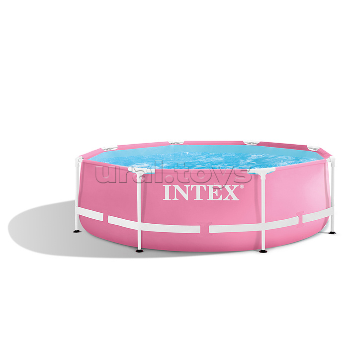 Бассейн каркасный Metal Frame Pool, с фильтром, розовый, от 6 лет, 28292NP INTEX