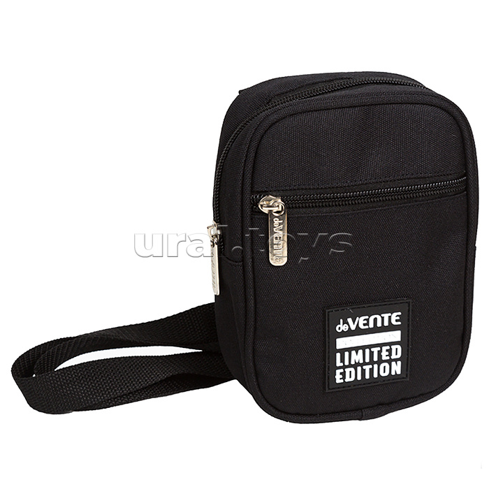 Сумка через плечо "Limited Edition. Uno Black" 13x18x5 см, матовый полиэстер с водоотталкивающей пропиткой, подклад, отделение на молнии, передний карман на молнии, задний открытый карман, 2 внутренних кармана, 2 варианта крепления лямок, аппликация из ка Сумка через плечо "Limited Edition. Uno Black" 13x18x5 см, матовый полиэстер с водоотталкивающей пропиткой, подклад, отделение на молнии, передний карман на молнии, задний открытый карман, 2 внутренних кармана, 2 варианта крепления лямок, аппликация из ка