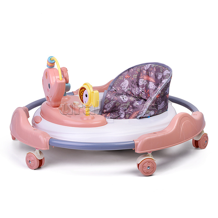 Ходунки "Веселый слоник" (цвет розовый)