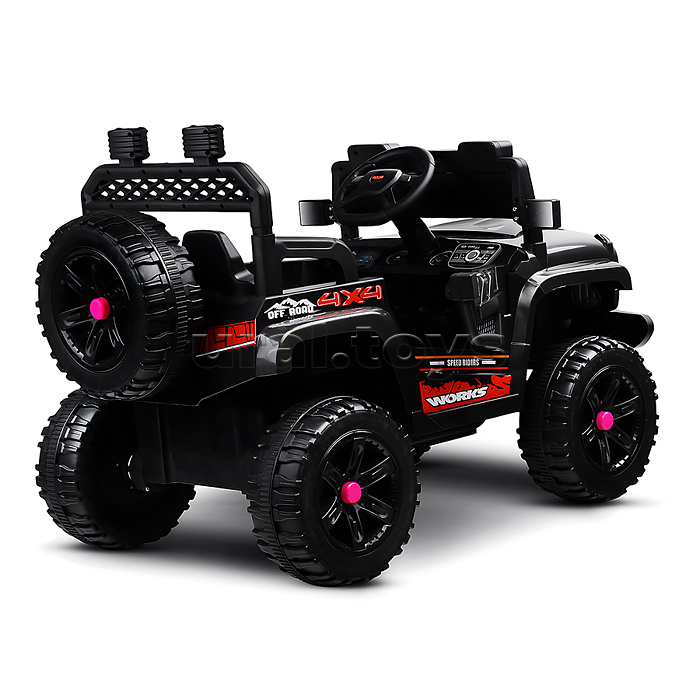 Электромобиль детский "Супер машина" (цвет черный)