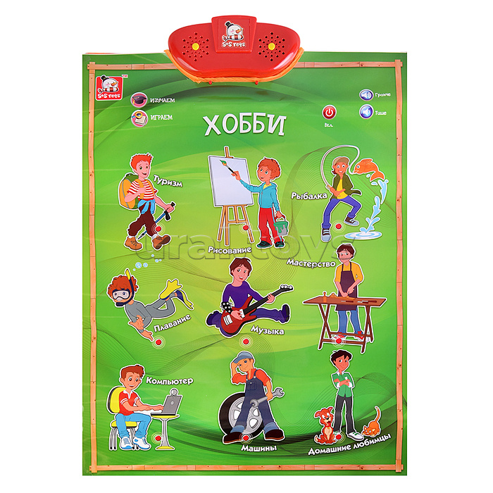 Эл. звуковой плакат, в ассортименте,  коробке