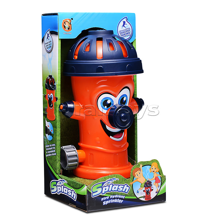 Игрушка - брызгалка "Пожарный гидрант", для подключения к водному шлангу, в коробке