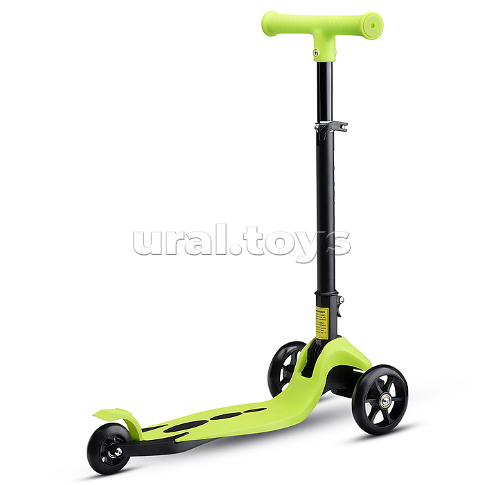 Самокат трёхколёсный ROCKET колёса PU, цвет салатовый