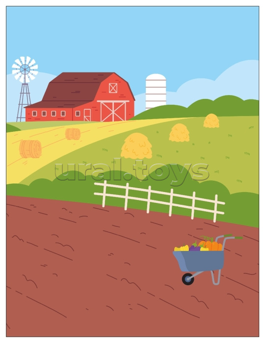 Веселые наклейки. В деревне