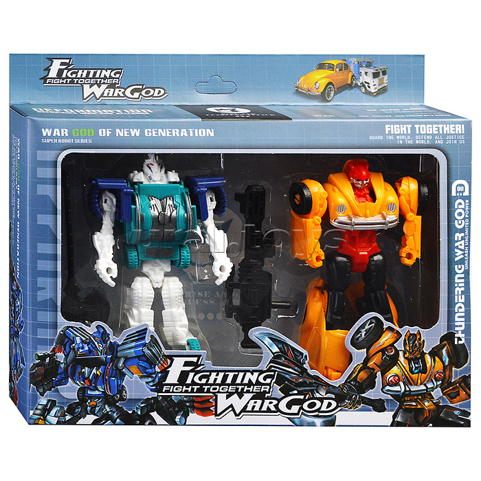 Набор роботов "Война героев" трансформирущихся, в коробке