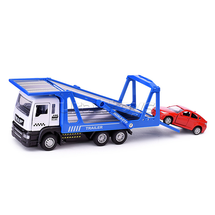 Автовоз с импортной машиной, в коробке