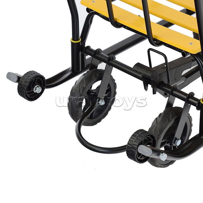 Санки детские "Мишутка-1" Универсал (черный-желтый) в коробке