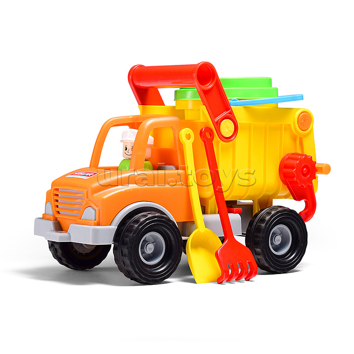 Песочный набор № 143  Грузовик самосвал с песочным набором №101