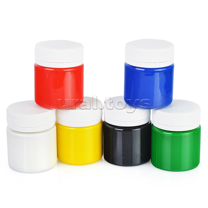 Краска пальчиковая 6 цв. х 40 мл. "Лео" "Расти" Краска пальчиковая 6 цв. х 40 мл. "Лео" "Расти"