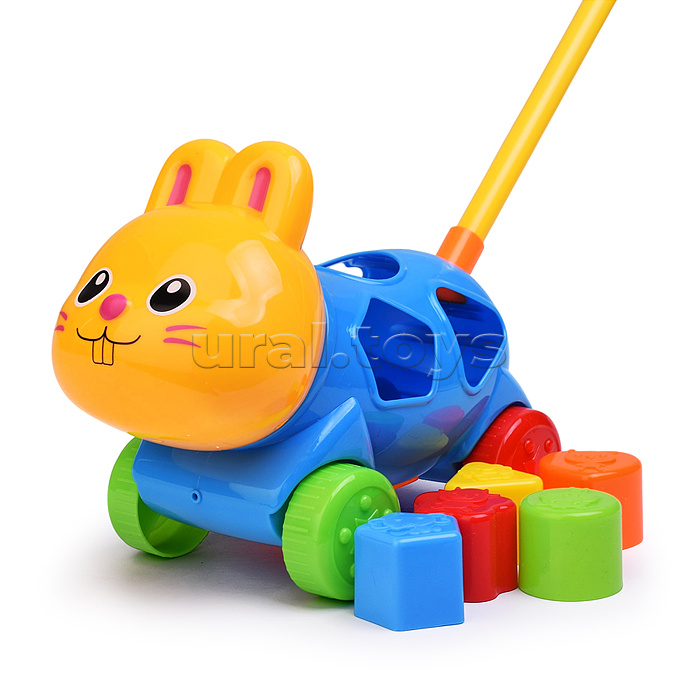 Каталка 9202 "Зайчик" (головоломка с блоками) в пакете