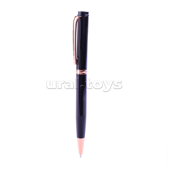 Ручка шариковая с поворотным механизмом ELATIO BRG, синяя, пулевидный пиш.узел 0,7 мм, сменный стержень 98 мм типа Parker, корпус металлический, подарочная упаковка